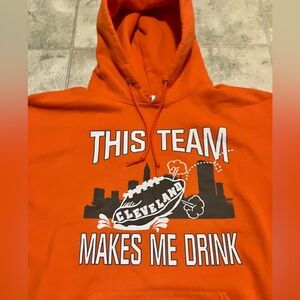 🔥Cleveland Browns 1994 NFL Vintage Hoodie Sweatshirt Adult L Rare Bernie Era